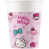 Procos Papirnati lončki za rojstni dan HELLO KITTY 200 ml 8 kosov
