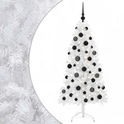 Vidaxl Umetna božična jelka z bučko 150 cm 150 LED Toplo bela