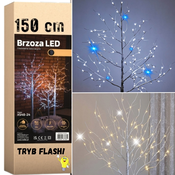 Zolta BLISKAVICA BOŽIČNE DREVESE BIRCH LED BOŽIČNI OKRAS 150 CM 120 LED toplih, (5000092404)