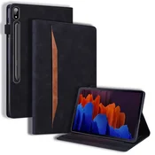 GS Poslovni ovitek iz eko usnja za Samsung Galaxy Tab S9/S8/S7 - črn