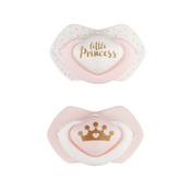 CANPOL BABIES Set simetricnih silikonskih duda 6-18m Royal baby pink
