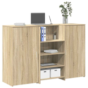 vidaXL Sprejemna miza sonoma hrast 155x50x103,5 cm inženirski les