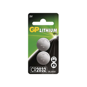 Litijska baterija, CR2032, CR2032, 3V, GP, blister, pakiranje od 2 komada