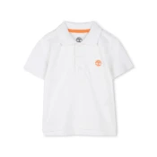 Timberland za fante. T60510 Polo majica s kratkimi rokavi bela (2anos= 86cm), Priložnostno, Kratek rokav, Organski bombaž, Trajnos