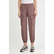 Hlače Under Armour Unstoppable vijolična barva, 1386481
