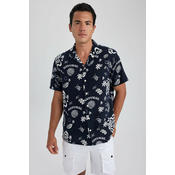 DEFACTO Relax Fit Cotton Printed Short Sleeve Shirt