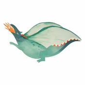 Papirnati krožniki za enkratno uporabo v kompletu 4 ks Dragon – Meri Meri
