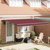 Okvir tende Tamno crvena 400 × 300 cm Poliester s PU premazom