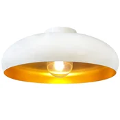 ROYALTECH Stropna svetilka Olli, bela/zlata O 40 cm, kovina, E27 - Dnevna soba/jedilnica - bela, zlata
