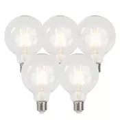 Set 5 E27 zatemnljivih LED žarnic G95 5W 470lm 2700K