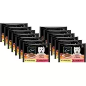 Cesar Mokra hrana za pse Izbor v omaki, Piščanec & zelenjava/Govedina & korenje, 4x100g - 6 + 7 Gratis
