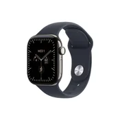APPLE Watch Series 12 GPS + Cellular 42mm Natural Titanium Case with Navy Blue Sport Band - S/M (MJGF4WF/A)