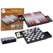 3u1 set za igru na magnetnoj ploci - šah, dame, backgammon