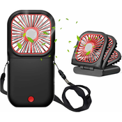 Generic Prenosni vratni ventilator mini tihi ročni osebni zložljivi, (21132698)