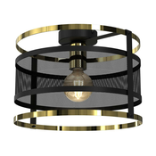 Plafonski luster RIM 1xE27/60W/230V crna/zlatna