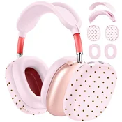 INF Silikonski ovitek za Apple AirPods Max, bel s črnimi pikami Pink, (5000286828)