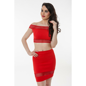 Komplet: cut out krilo in crop top