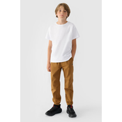 Boys Jogger Casual Pants Plain 4F Khaki 4FJWMM00TTR