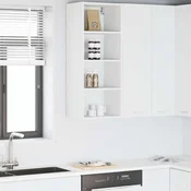 vidaXL Viseča omarica Riga Bela 40 x 29,5 x 100 cm Konstruiran les