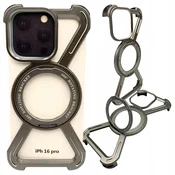 Ovitek za iPhone 16 PRO Armed Magsafe Metal Case Titanium 360 Holder