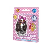 Astra Otroški grafitni barvice brez lesa SWEET DOGS, komplet 12 kosov, 316121010