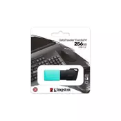 USB disk Kingston 256GB DT Exodia M, 3.2 Gen1, črno zelen, drsni priključek