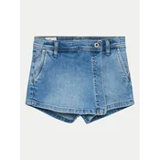 Pepe Jeans Jeans kratke hlače A-Line Skort Hw Jr PG800862 Modra Regular Fit