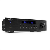 auna AV2-CD850BT, 4-zona stereo pojacalo, 5x80W RMS, bluetooth, USB, CD, FM, crni