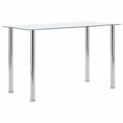 shumee Jedilna miza prozorna 120x60x75 cm kaljeno steklo
