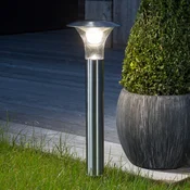 Lindby Solar LED svetilka Jolin, 66 cm, nerjaveče jeklo - Sodobni - nerjaveče jeklo, prozorno - Kovina