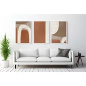 Wallity Dekorativne uramljene slike, 50x70cm, 3 komada, Šarene