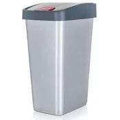 keeeper koš za odpadke, 45 l, 61,5x40x30 cm, srebrn
