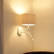 Duolla Stenna svetilka Roller, bela, z bralno lučko - Dnevna soba/jedilnica - Tkanine/tekstil