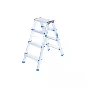 GEKO G02434 Aluminijasta 4-stopenjska dvostranska lestev, 150 kg