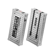 shumee WEKOME WP-339 serija kontejnerjev - prenosna baterija 10000 mAh Super Charging z vgrajenim USB-C in Lightning PD 20W + QC 22,5W kablom (srebrna)