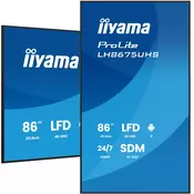 iiyama 86 4K UHD Professional Digital Signage 24 /7 display featuring Android OS, FailOver and Intel® SDM slot
