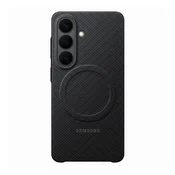 Samsung S26 SAMSUNG magnetska silikonska futrola za telefon, uzorak karbona, CRNA