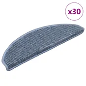 Samoljepljivi otiraci za stepenice 30 kom 65x21x4 cm plavi
