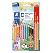 STAEDTLER BARVICE NORIS CLUB JUMBO, 10/1 + 2 gratis + šilček, v kartonski škatli