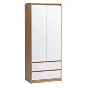 Ormar BILLUND 80x193 bijela/hrast