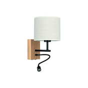Spot-Light 57291974 - Fleksibilna svetiljka BOHO 1xE27/25W + LED/1W/230V hrast