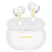 Buxton BTW 7200 Bela - Brezžične slušalke z mikrofonom in polnilnim etuijem, IPX6