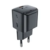 Stenski 30W polnilec Acefast A77 Mini GaN Power Delivery - black