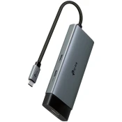 TP-Link UH5020C USB Type-C 5-Port Hub, 1 x USB-C Connector,1 x HDMI 4K 60Hz Port,1 x USB-C PD 100W Port,2 x USB-A 3.0 Ports,1 x USB-C 3.0 Port, Plug and Play, Self-storage for Connector, Fast Heat Dissipation, Flexible and Durable