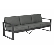 Vrtna sofa Madrid 3-sed iz aluminija - barva: antrazit, globina: 780 mm, širina: 2250 mm, 700 mm, višina sedenja: ca. 430 mm