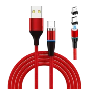 Magnetni polnilni kabel USB-C/Micro USB 2v1 2m