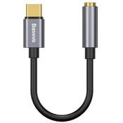 BASEUS L54 adapter, muški tip-C na ženski 3,5 mm ulaz, tamno siva (CATL54-0G)
