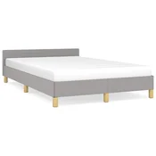 Vidaxl Posteljni okvir brez vzmetnice svetlo siv 120x200 cm blago