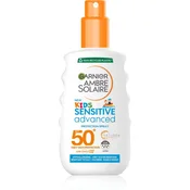 Garnier Ambre Solaire Advanced Sensitive Kids losjon za sončenje v pršilu SPF 50+ 200 ml