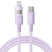 Punjac i podatkovni 20W USB-C na Lightning kabel Baseus Data Cable Display 2 - 1m - nebula purple